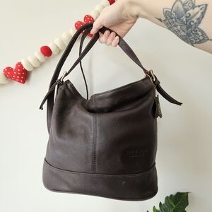 Coldwater Canyon Riding Club Genuine Leather Slouchy Bucket Bag